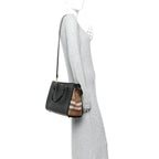 Calfskin Mega Check Small Banwell Tote Black