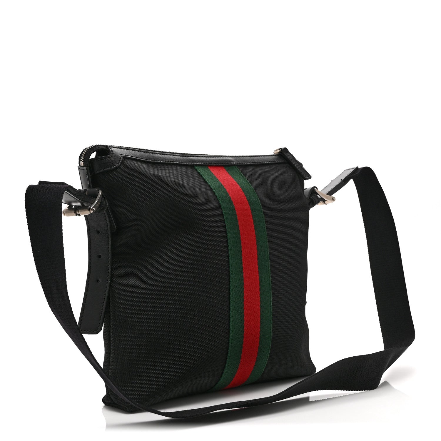 Techno Canvas Web Messenger Bag Black