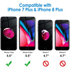 Entronix Anti-Spy Privacy Screen Protector Compatible with iPhone 8 Plus/7 Plus - 2-Piece Combo