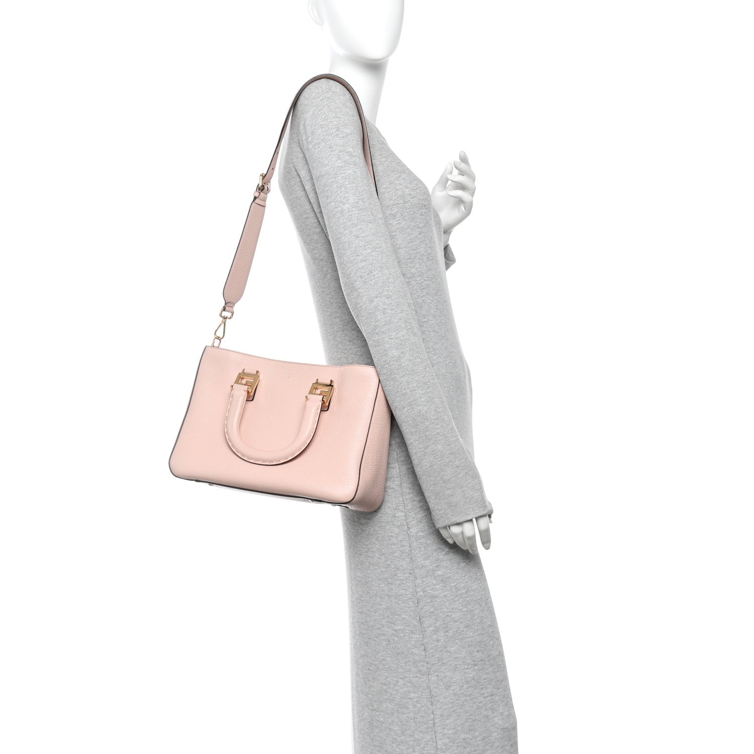 Cuoio Romano Selleria Small FF Tote Cipria