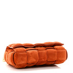 Suede Maxi Intrecciato Padded Chain Cassette Crossbody Bag Maple