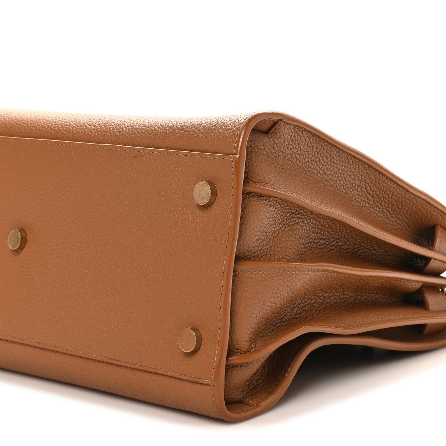 Grained Calfskin Small Sac De Jour Saddle Brown