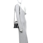 Shiny Calfskin Mini Honorine Bag Black