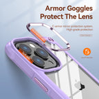High Quality Clean Pc,Tpu And Metal Bumper Case For Iphone 13 Pro In Purple