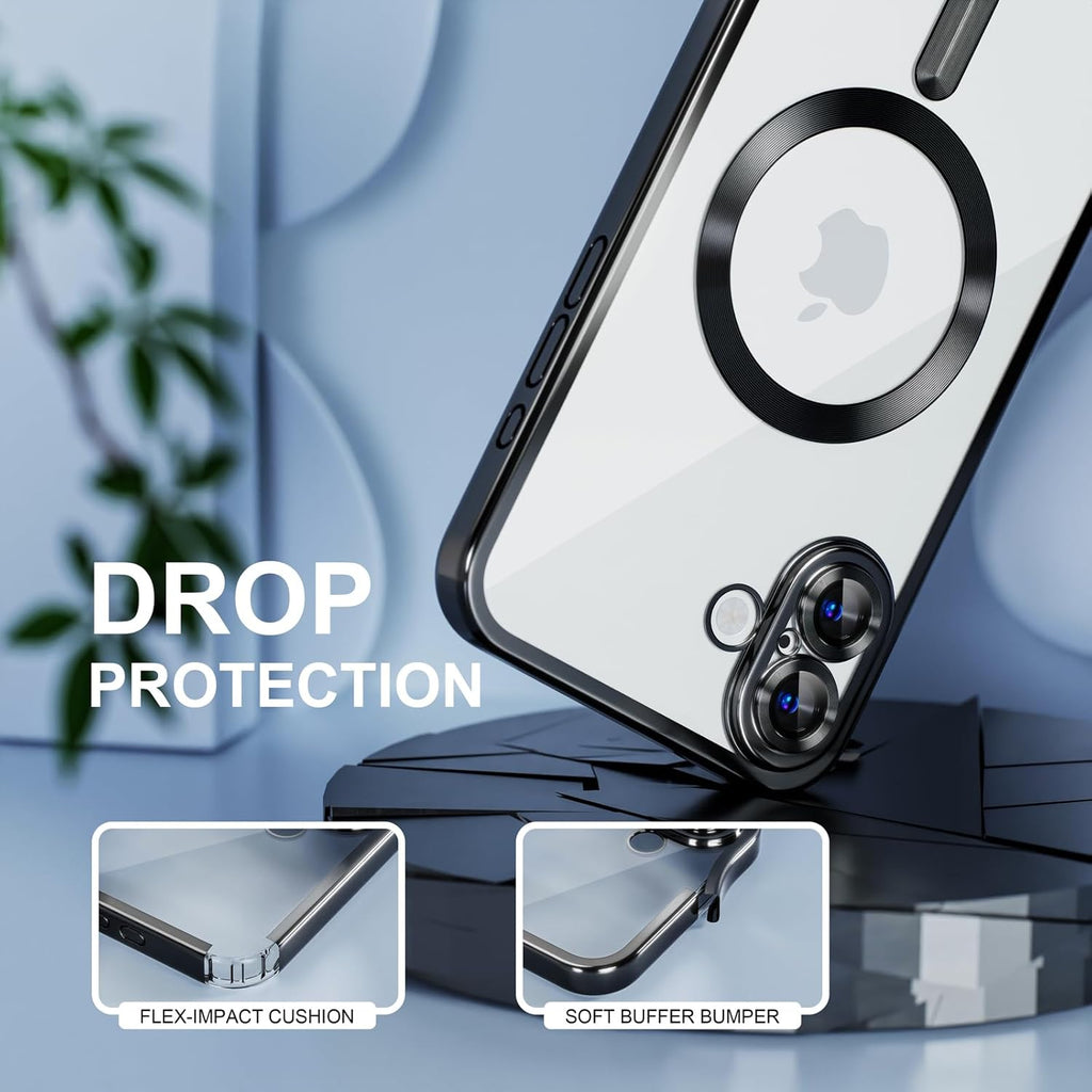 Entronix Bundle Compatible with iPhone 16 - [Magnetic] Luxury Glossy Case & 1 Clear Screen Protector