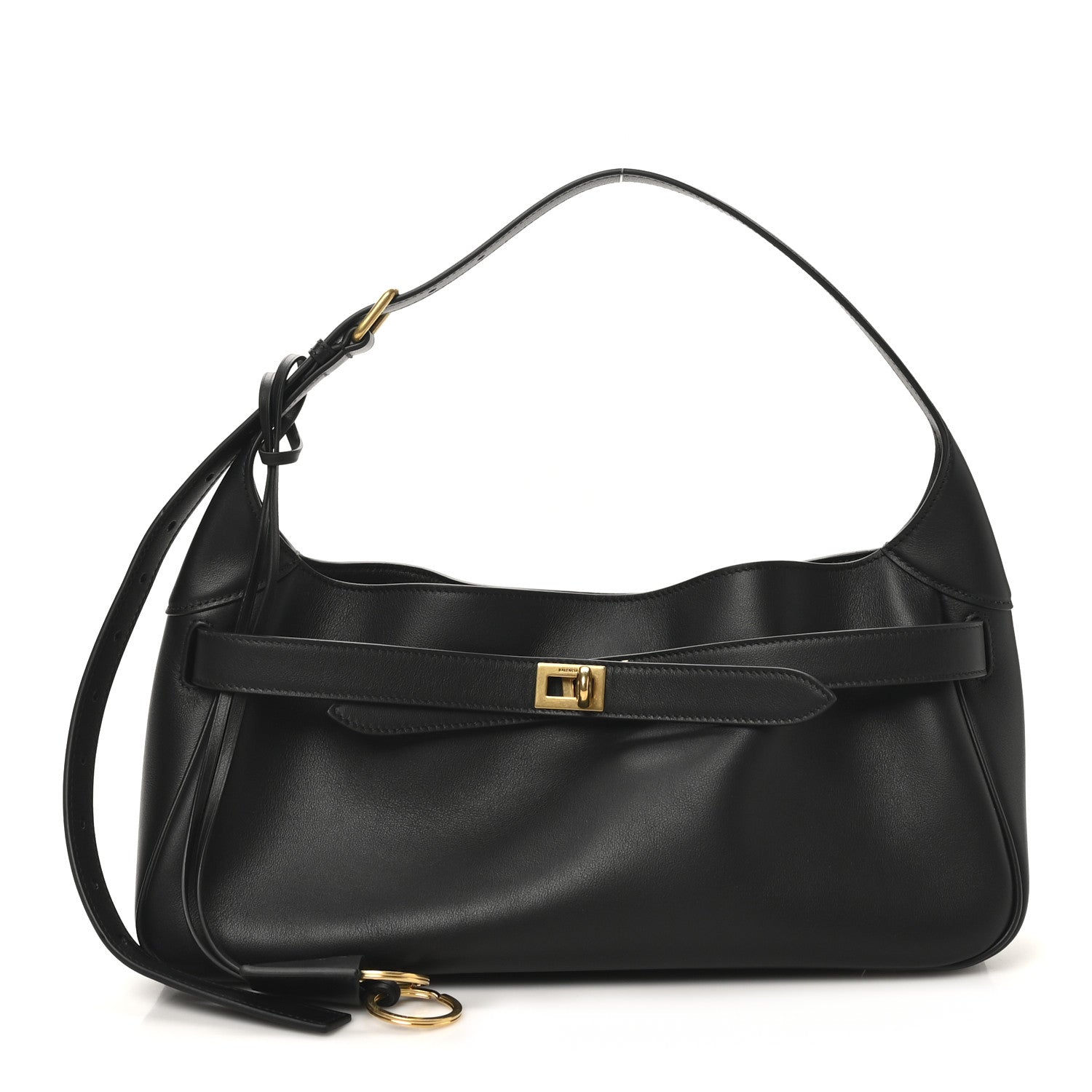 Smooth Calfskin Small Bel Air Shoulder Bag Black