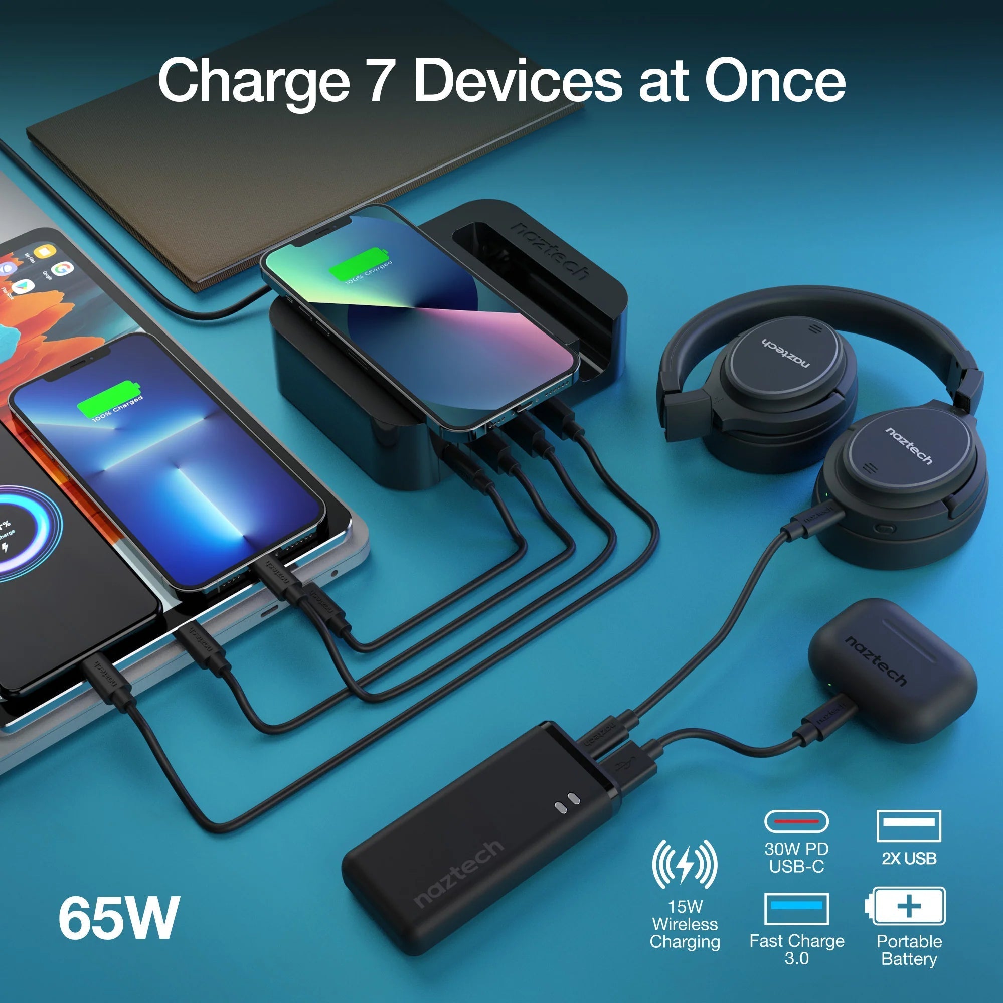 Ultimate Charging Station Pro to Charge 7 Devices Simultaneously