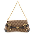 Monogram Horsebit Clutch Dark Brown
