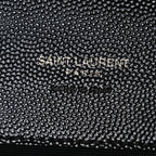 Grain De Poudre Matelasse Chevron Monogram Monochrome Envelope Clutch Black