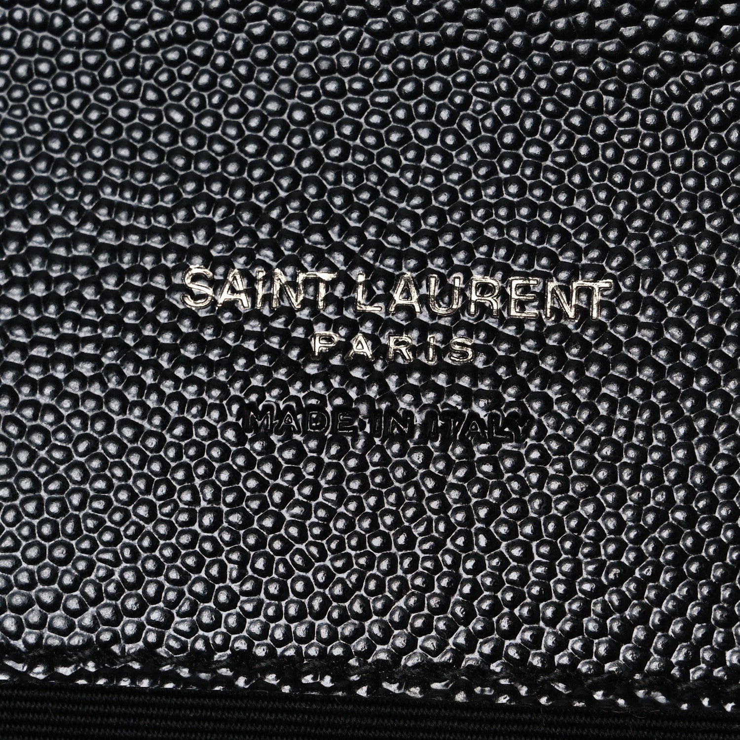 Grain De Poudre Matelasse Chevron Monogram Monochrome Envelope Clutch Black
