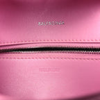 Semi Shiny Smooth Calfskin Small Downtown Shoulder Bag Candy Pink