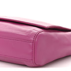 Smooth Calfskin Suede Medium Reversible Monogram Kate Satchel Rose Rubis