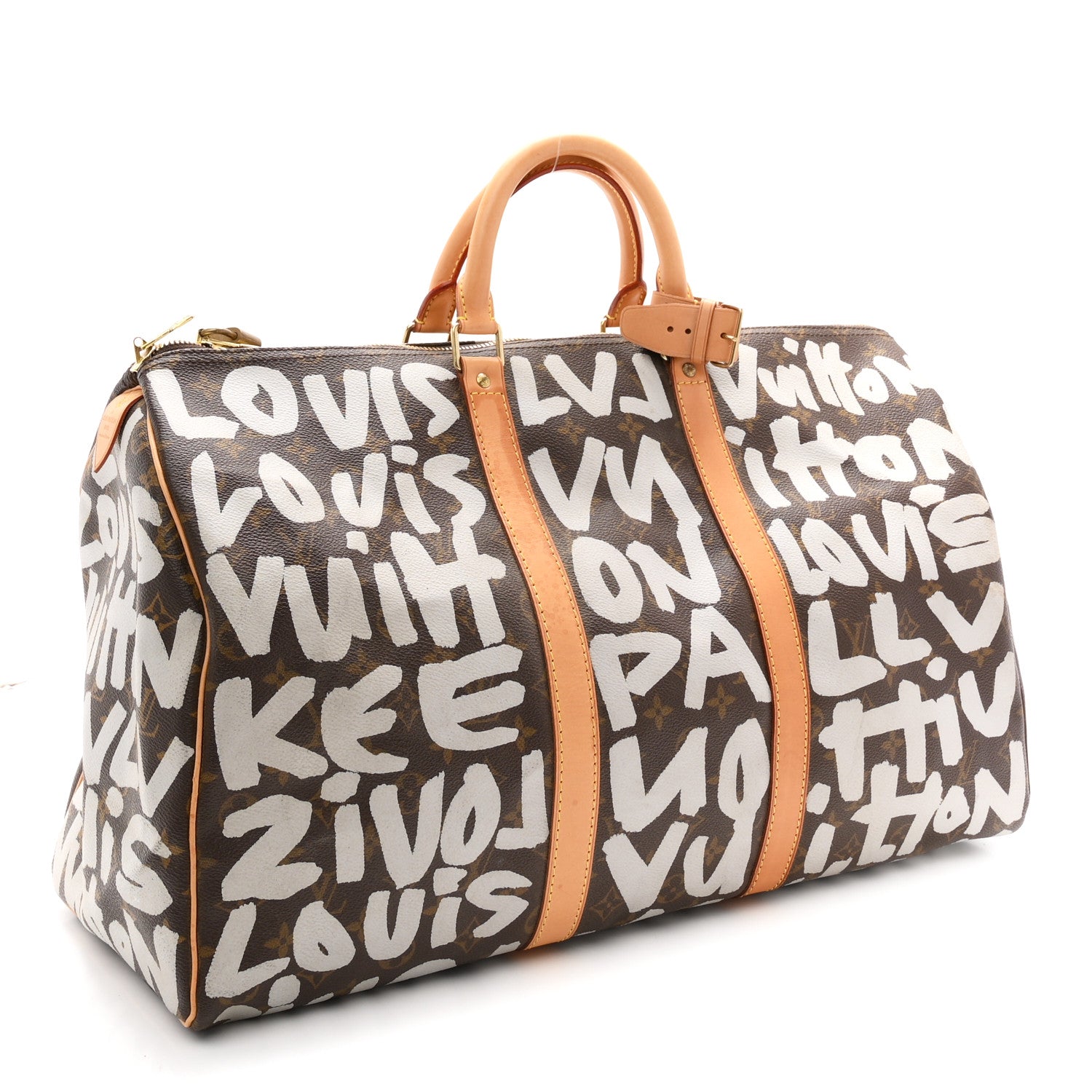 Monogram Graffiti Keepall 50 Silver