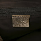 Satin Monogram Medium Abbey Shoulder Bag Bronze