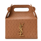 Calfskin Monogram Take Away Box Dusty Vintage Brown Gold