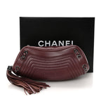 Lambskin Lax Small Tassel Shoulder Bag Dark Purple