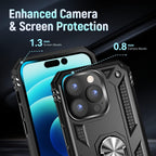 Entronix Bundle Compatible with iPhone 16 Pro - Guard Gripstand Case & 2 Clear Screen Protectors