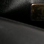 Lambskin Quilted Mini Rectangular Flap Black