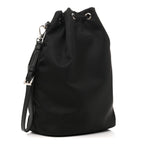 Re-Nylon Vela Drawstring Wristlet Pouch Black