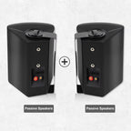 5.25-Inch 300W Indoor/Outdoor Waterproof Dual Speaker System for Home Theater Wall Mount - Black