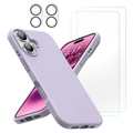 Entronix Bundle Compatible with iPhone 16 Plus - Liquid Silicone Case, 2 Clear Screen Protectors & 2 Camera Lens Protectors