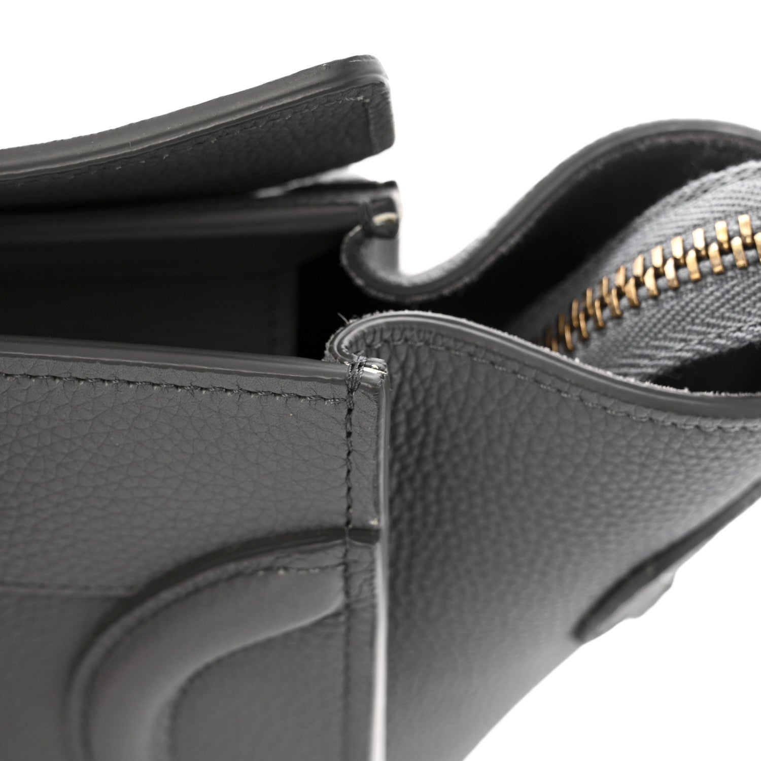 Baby Drummed Calfskin Micro Luggage Kohl