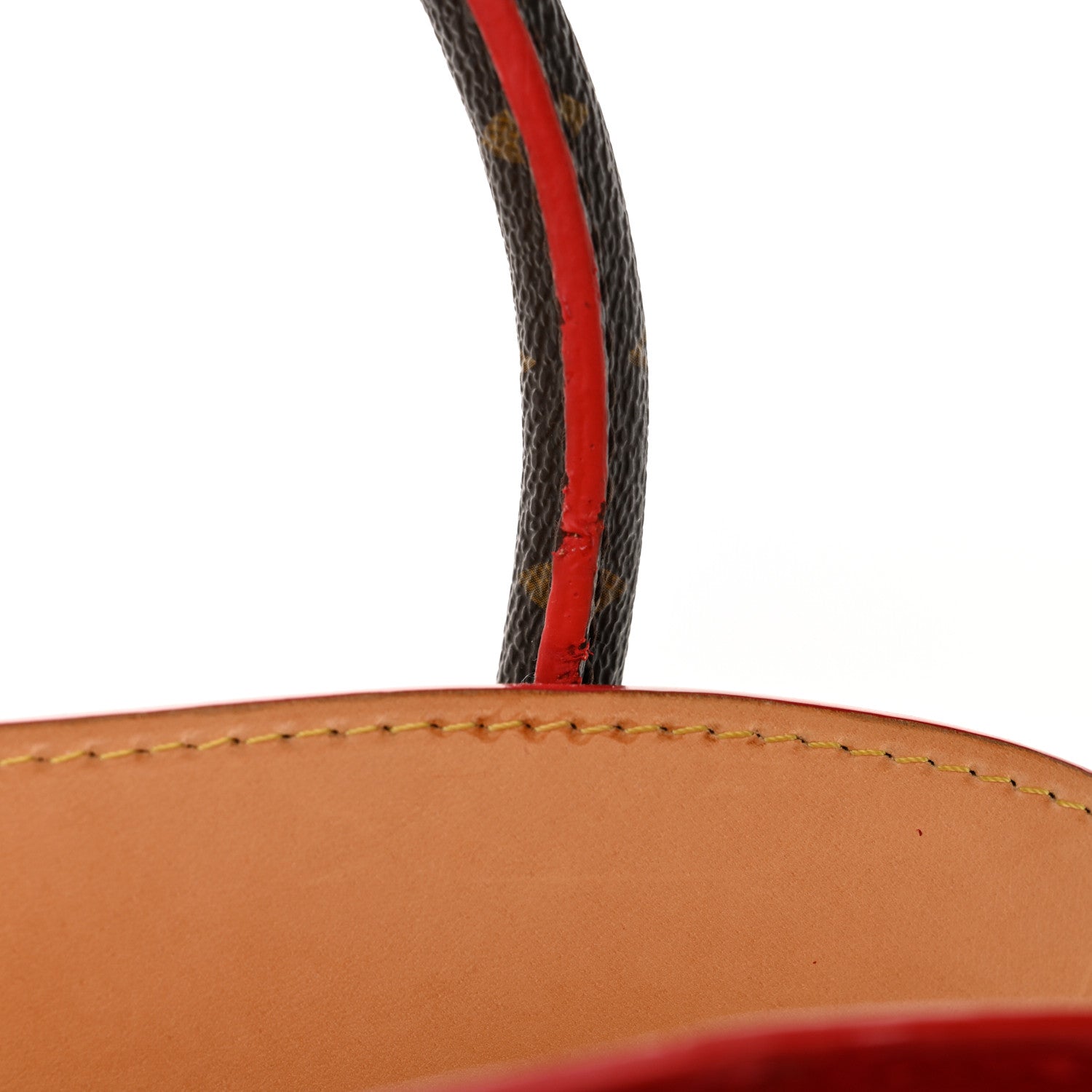 Monogram Calf Hair Spikes Iconoclasts Christian Louboutin Tote Red