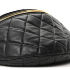 Lambskin Pearl Quilted CC Belt Bag Black