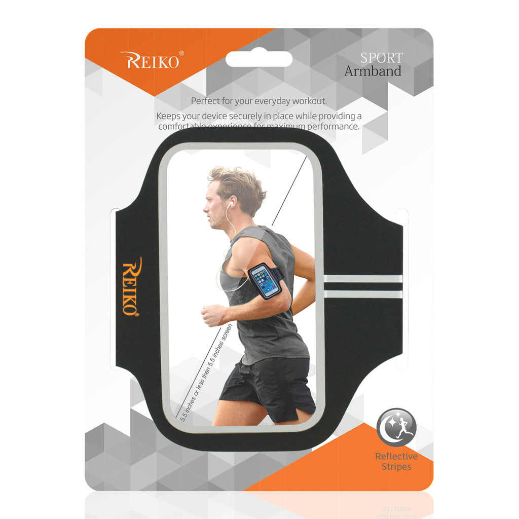 Reiko Running Sports Armband For Iphone 7 Plus/ 6S Plus Or 5.5 Inches Device In Black (5.5X5.5 Inches)