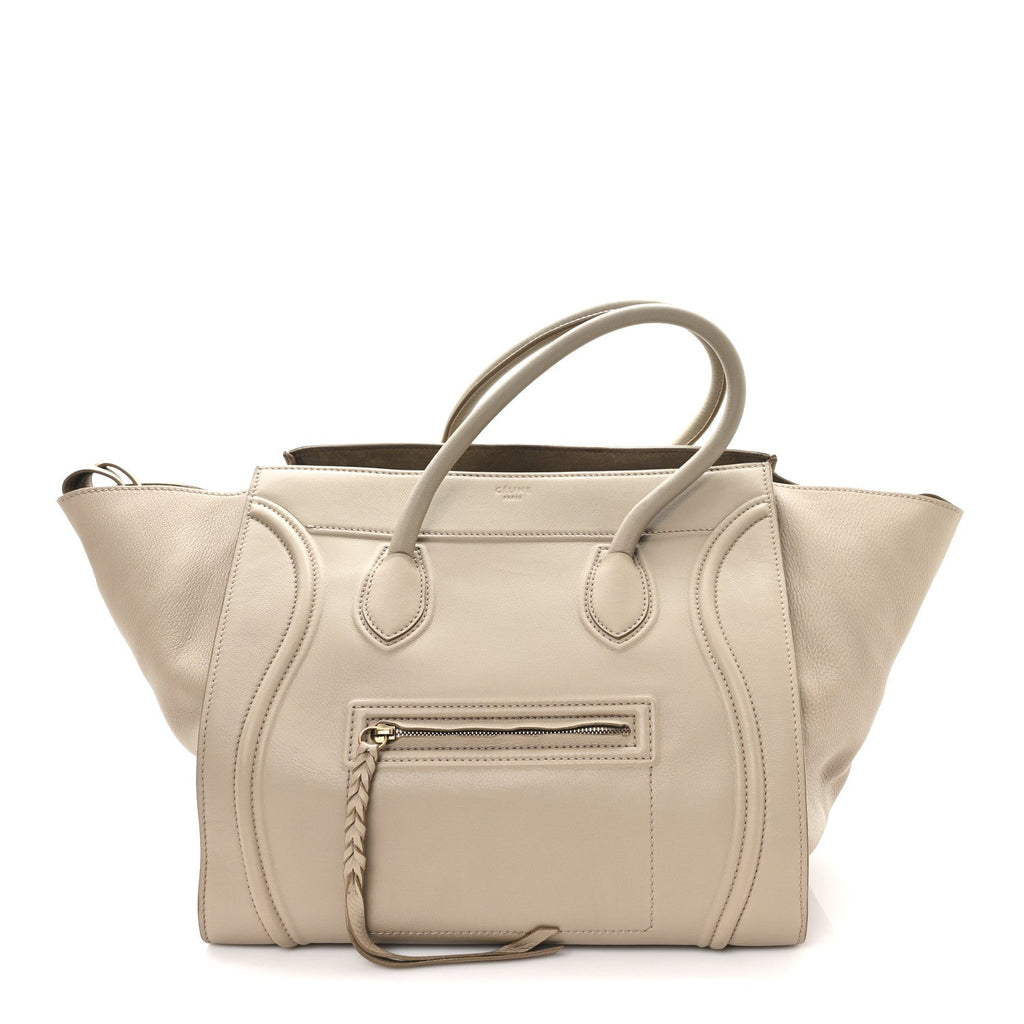 Supple Calfskin Large Phantom Luggage Dune