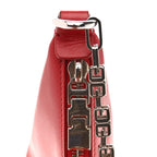 Smooth Calfskin Small Moon Cut Out Shoulder Bag Dark Red