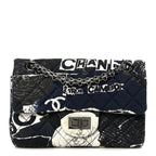 Jersey Quilted Camellia 2.55 Reissue Mini Flap Black White