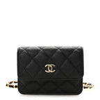 Caviar Quilted Belt Bag Black