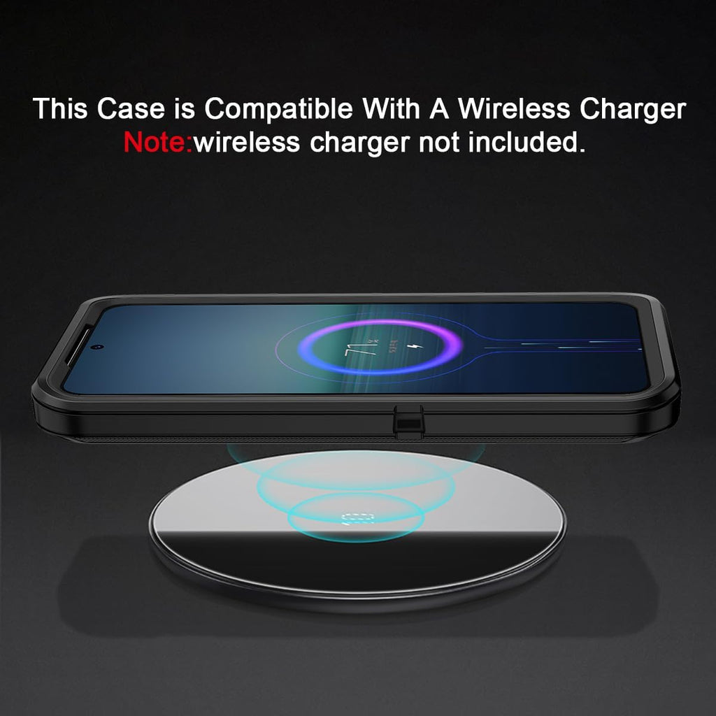 Entronix Bundle Compatible with Galaxy S25 Plus - Heavy Duty Case & 2 Clear Screen Protectors
