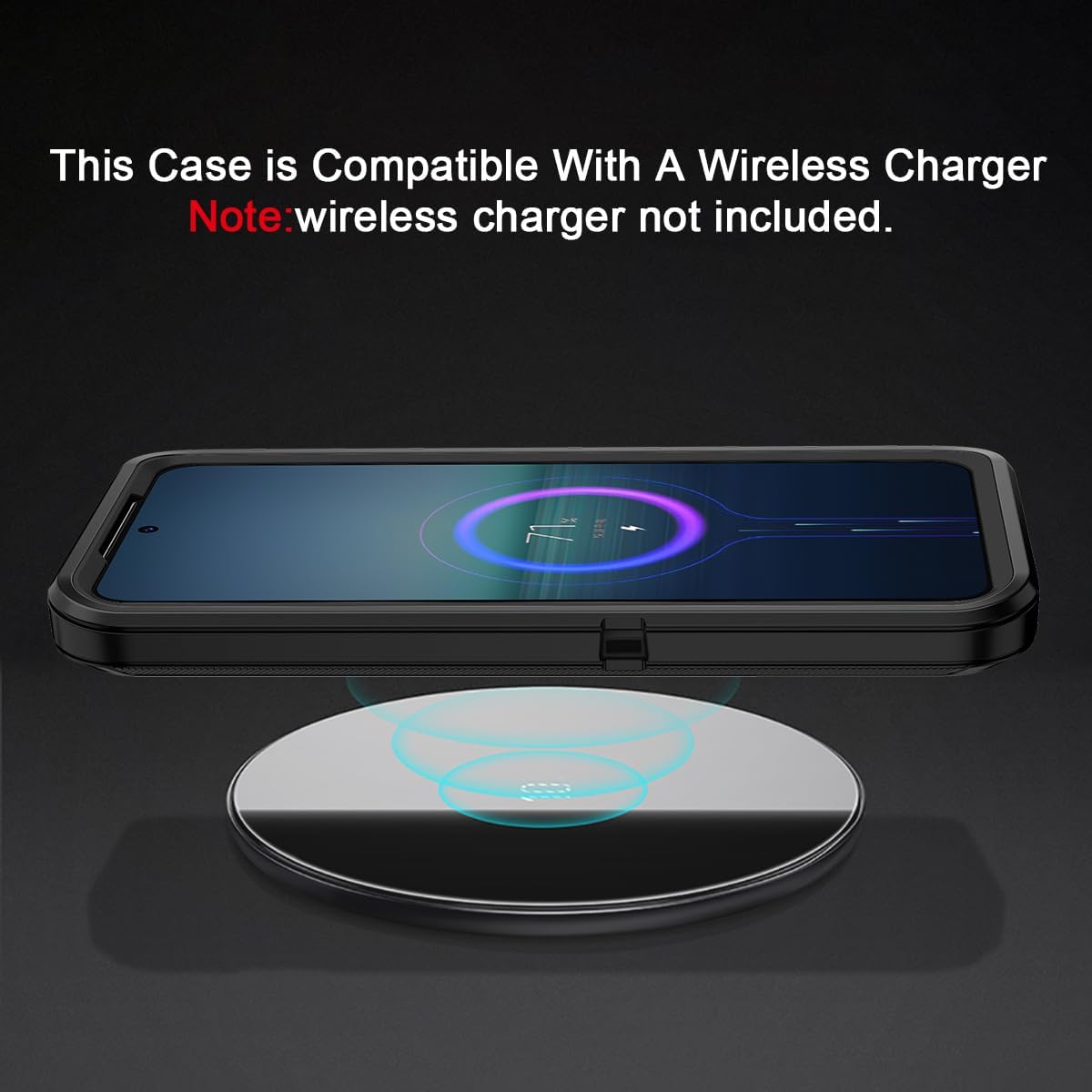 Entronix Bundle Compatible with Galaxy S25 Plus - Heavy Duty Case & 2 Clear Screen Protectors