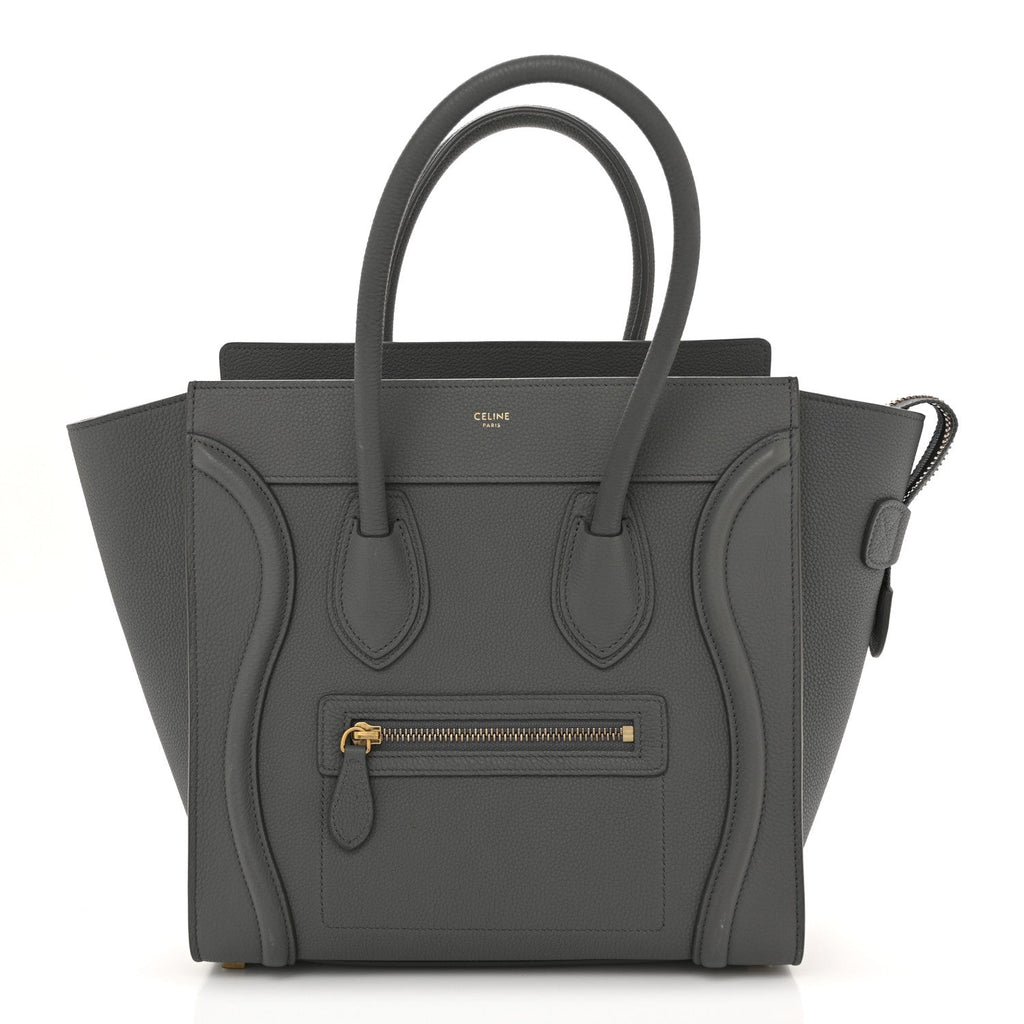 Baby Drummed Calfskin Micro Luggage Kohl