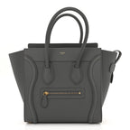 Baby Drummed Calfskin Micro Luggage Kohl
