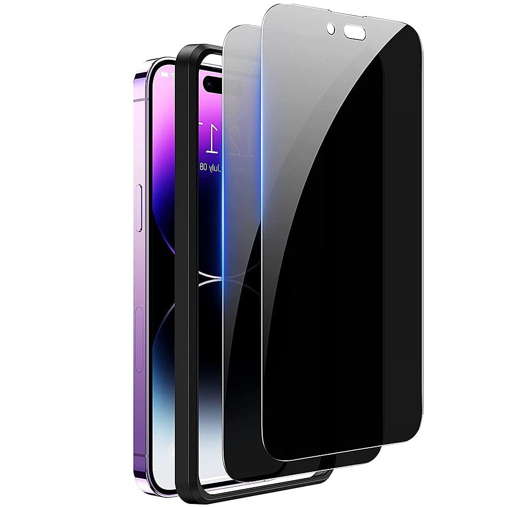 SAHARA - ZeroDamage Ultra-Strong+ Tempered Privacy Glass Screen Protector (2-Pack) - iPhone 14 Pro Max
