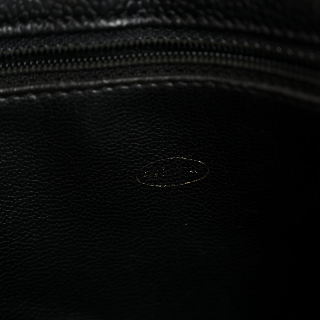 Caviar CC Flap Shoulder Bag Black