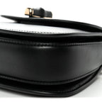 Boarded Dyana Lux Calfskin Web Monochrome Mini Bamboo 1947 Top Handle Bag Black