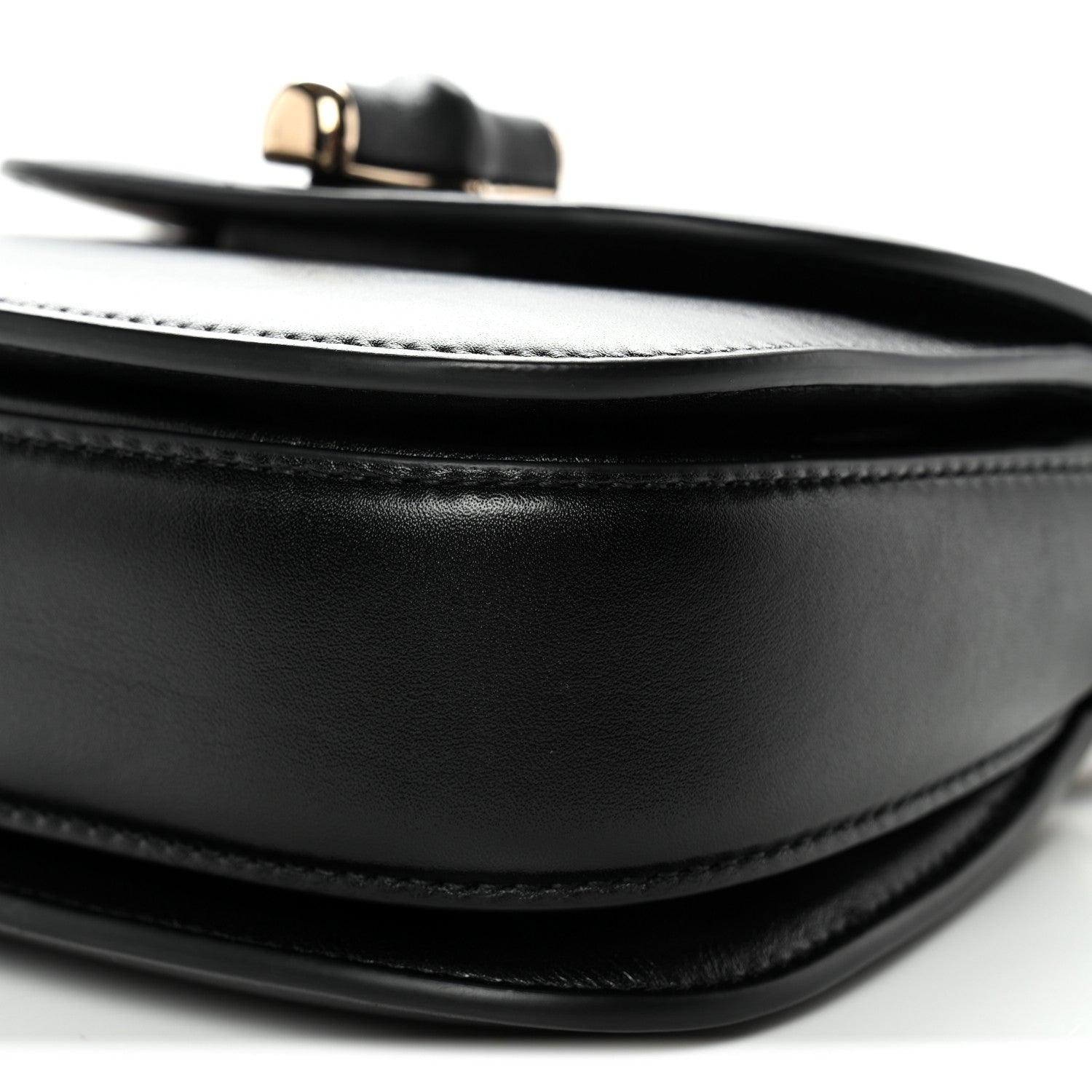 Boarded Dyana Lux Calfskin Web Monochrome Mini Bamboo 1947 Top Handle Bag Black