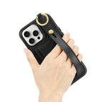 SAHARA - Indy Series Leather Wallet FingerGrip Case - iPhone 15 Pro Max