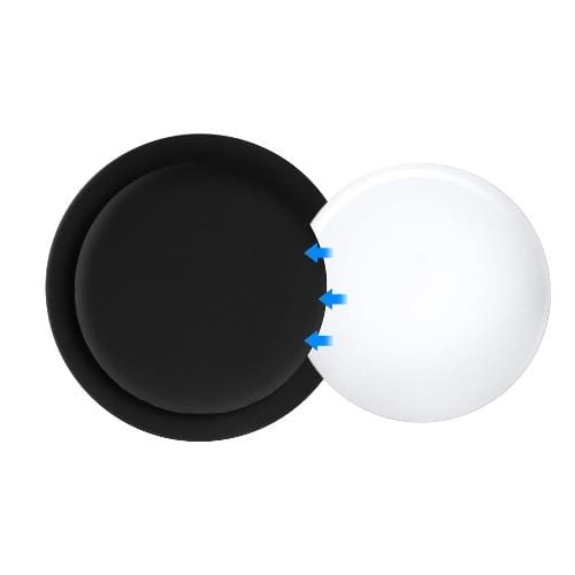 SAHARA - StickOn Silicone Case for Apple AirTag (4-Pack) - Black/White/Blue/Green