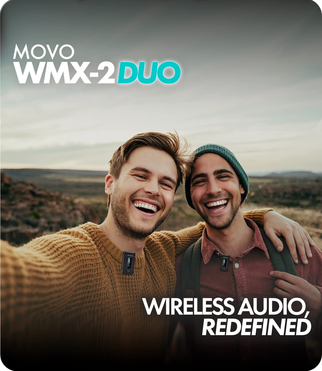 Movo WMX-2-DUO Dual Wireless Lav Mic System