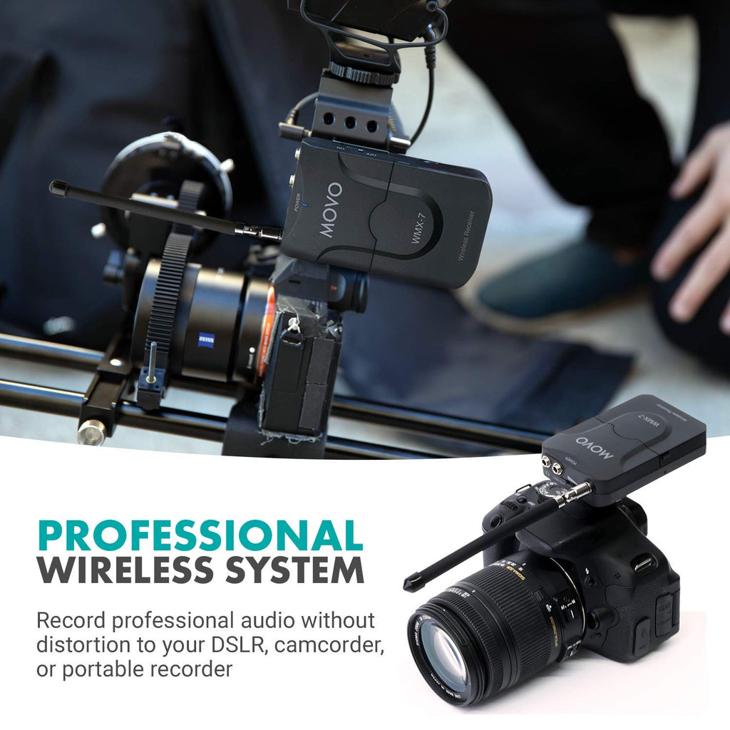 Movo WMX-7 VHF 12-Channel Wireless Lav Mic System