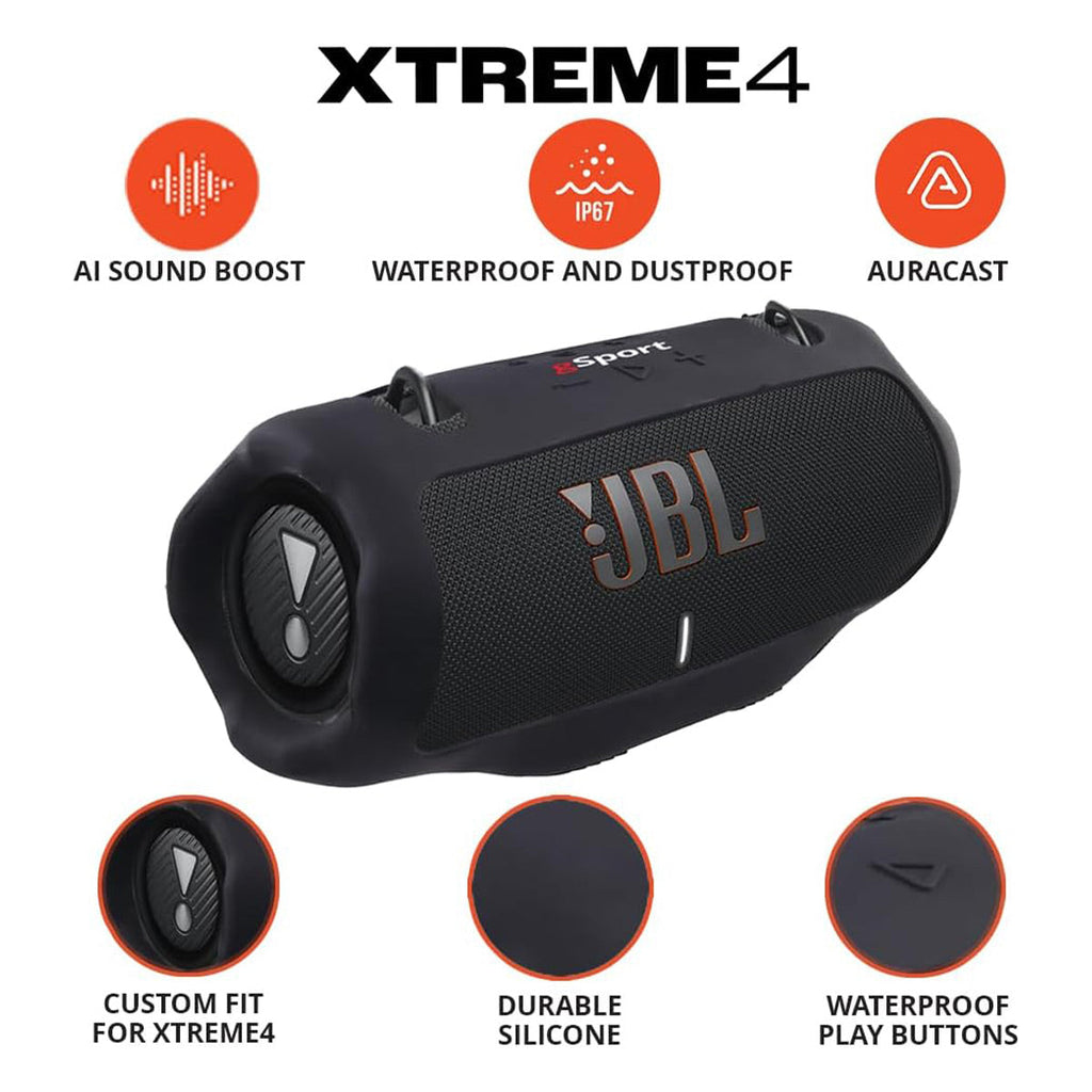 JBL Xtreme 4 Bluetooth Speaker with gSport Silicone Sleeve (Black)