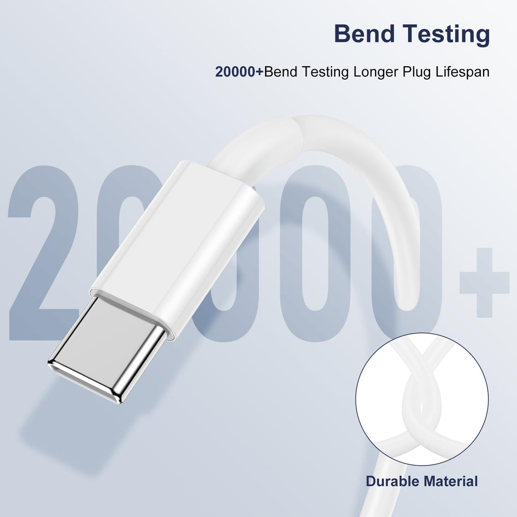 Entronix Type-C to Type-C Charger Cable, 3-Pack [3FT] USB-C Cable Compatible with Android