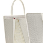 Calfskin Lizard Embossed Medium Paloma White