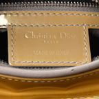 Patent Cannage Medium Lady Dior Beige