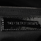 Patent Check Embossed Small Bilmore Tote Black